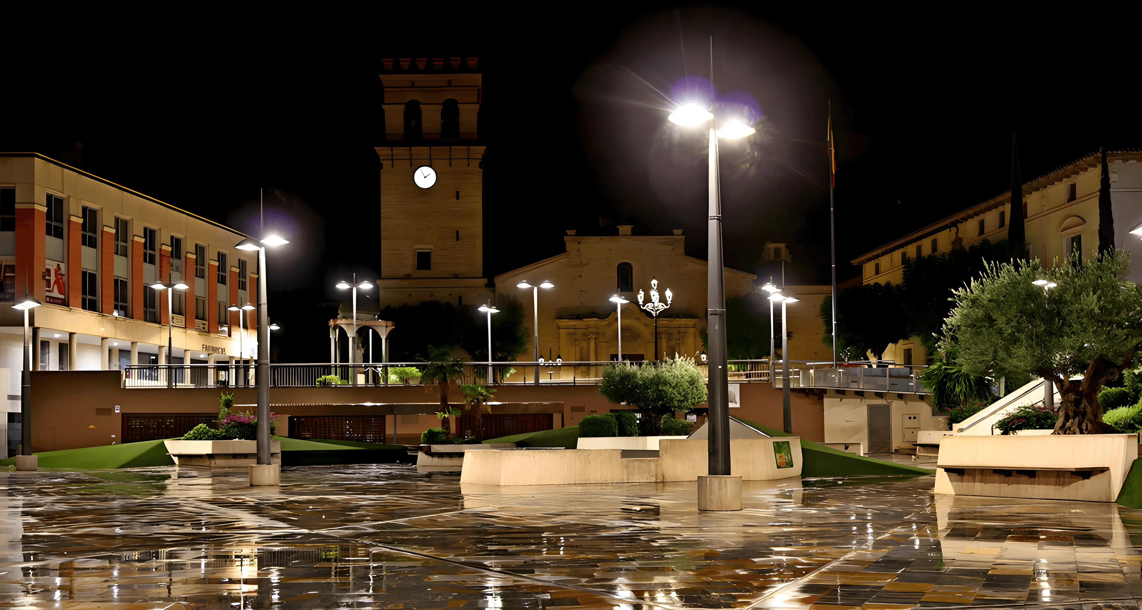 Vista nocturna de Totana